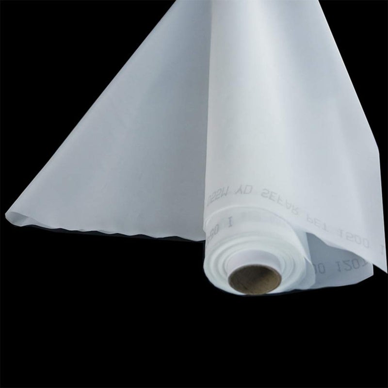 ETPUVIUMBE Silk Screen Printing Mesh, Size 50inchx1Yard, 100/110/120/140/160/180/200/250/300Mesh, White Yellow for Screen Printing Machine Equipment Accessories, Filter Painting, Polyester (110M/43T White) - Image 4